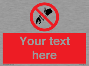 Custom prohibition Do not extinguish with water